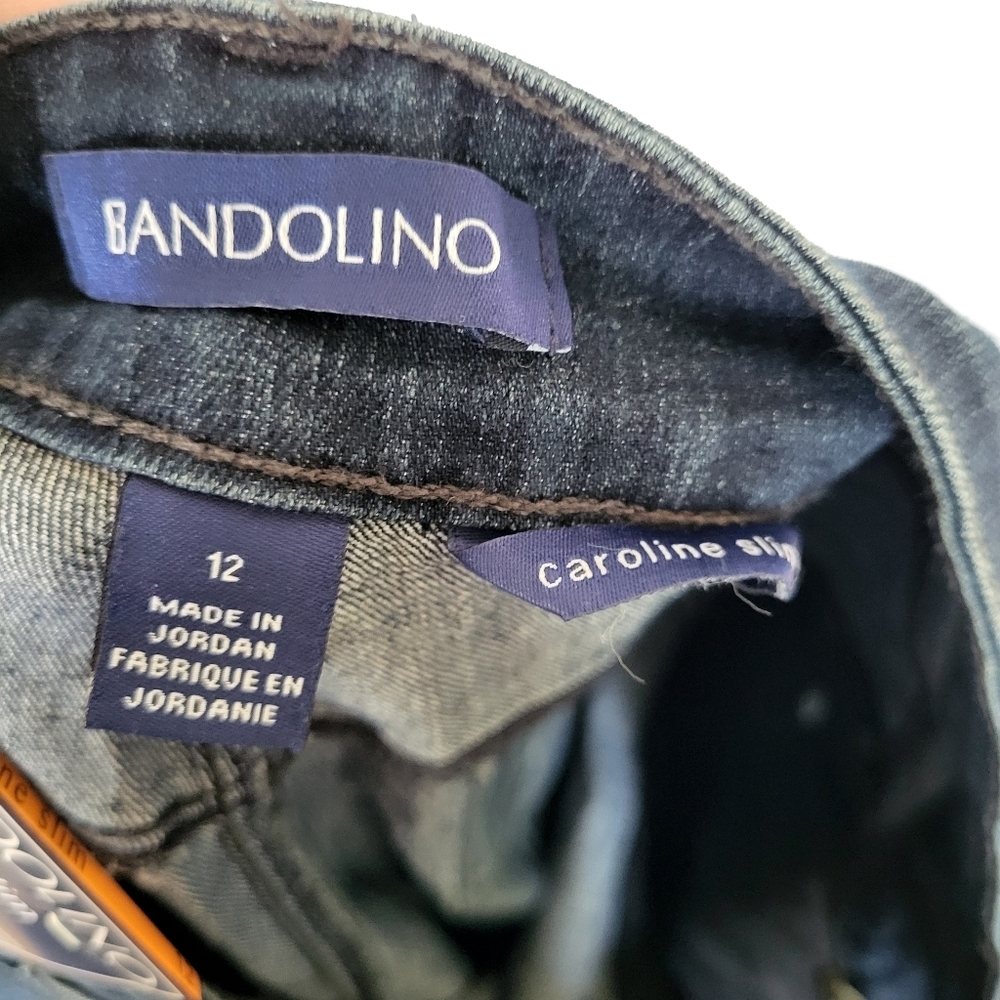 Bandolino Women Caroline Slim NWT 12 distressed jeans - Picture 7 of 9